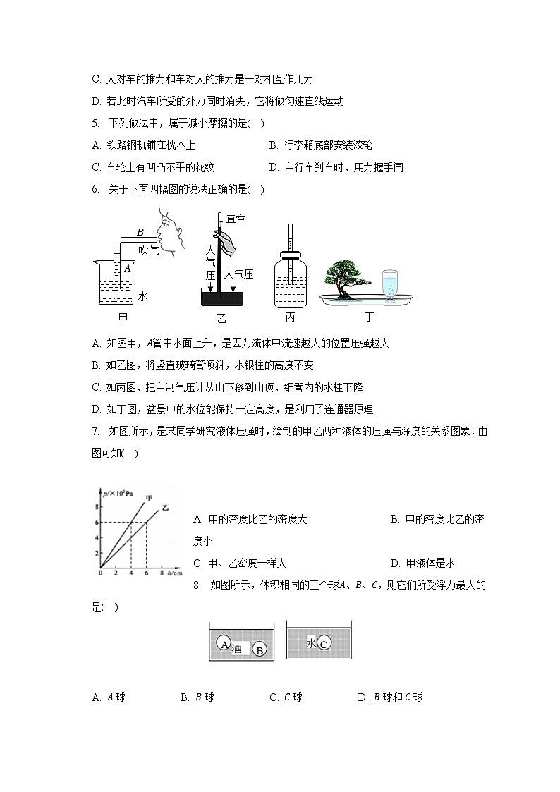 山东省德州市夏津县2022-2023学年八年级下学期期末物理试卷（含答案）第2页