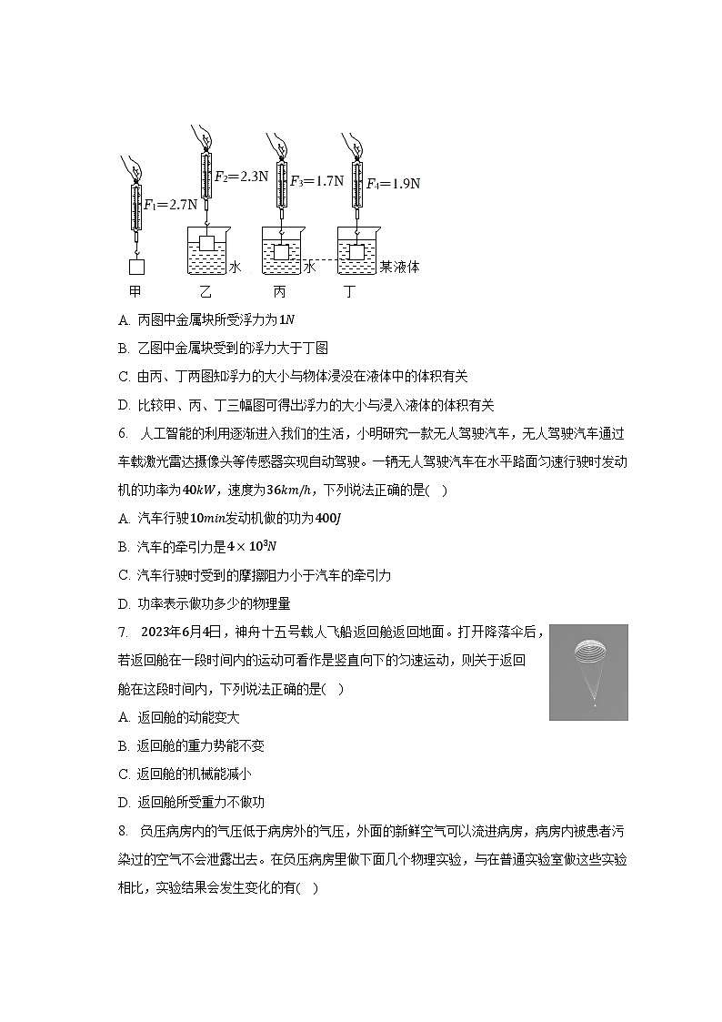 山东省日照市岚山区2022-2023学年八年级下学期期末物理试卷（含答案）02