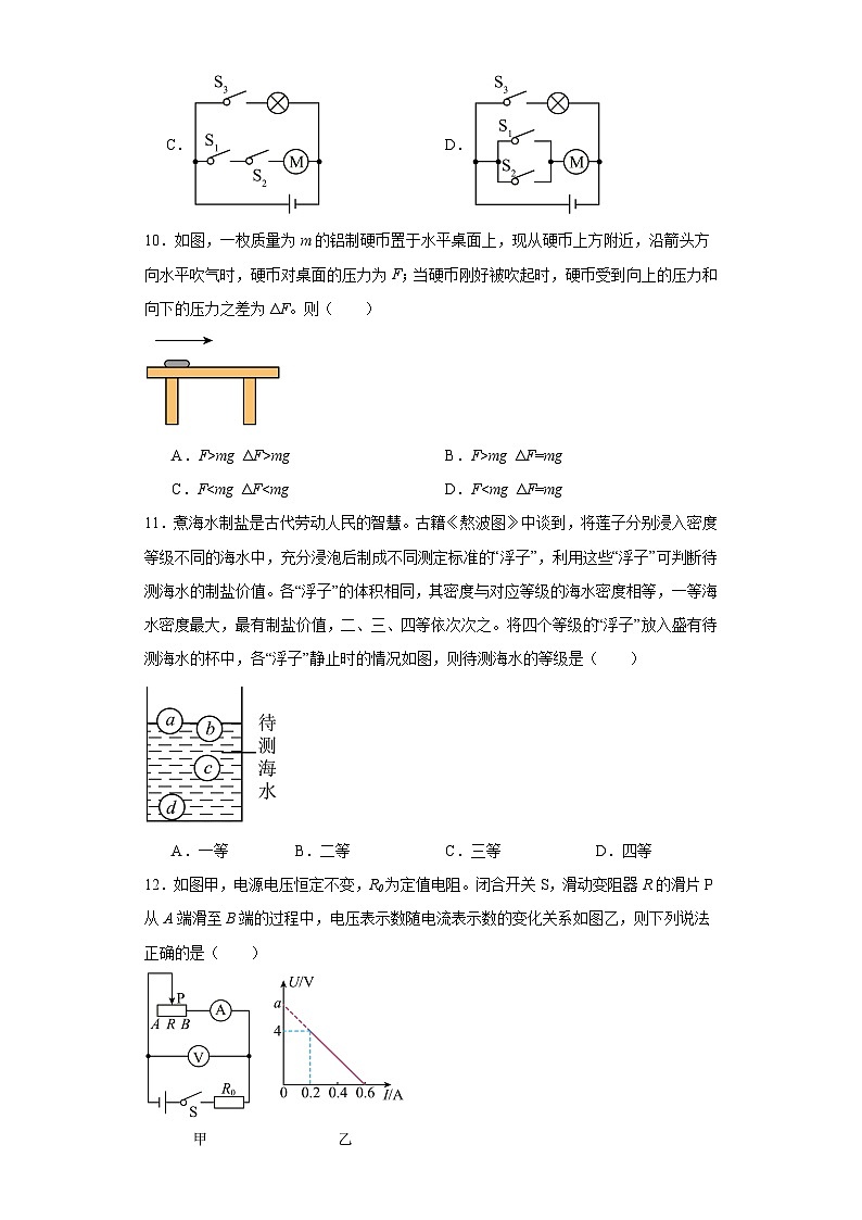 2023年福建省泉州市中考二模物理试题（含解析）03