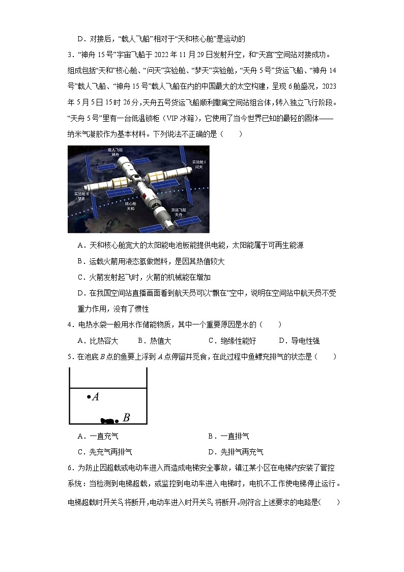 2023年湖南省株洲市天元区白鹤学校中考三模物理试题（含解析）第2页