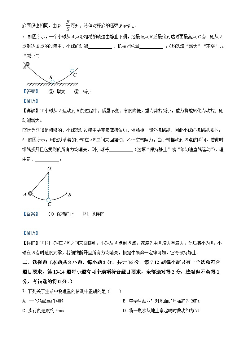 河南省新乡市原阳县2022-2023学年八年级下学期5月月考物理试题（解析版）第3页