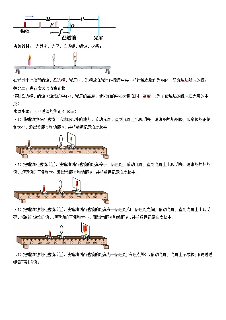 人教物理八上 5.3凸透镜成像的规律 导学案 原卷+解析卷02