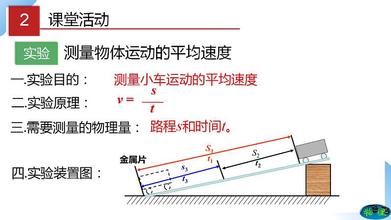 人教物理八上 1.4 测量平均速度 课件+教案+导学案 +练习+素材04