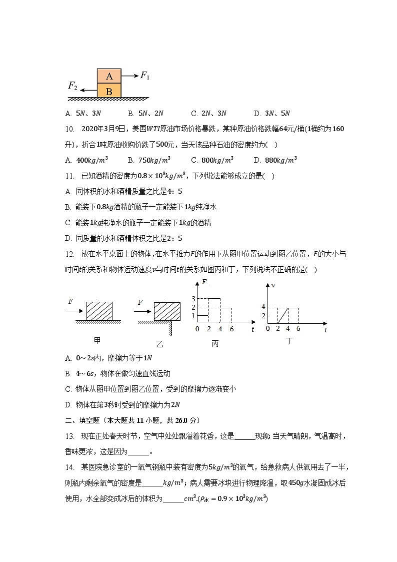 2022-2023学年江苏省镇江市润州区八年级（下）期中物理试卷（含解析）03