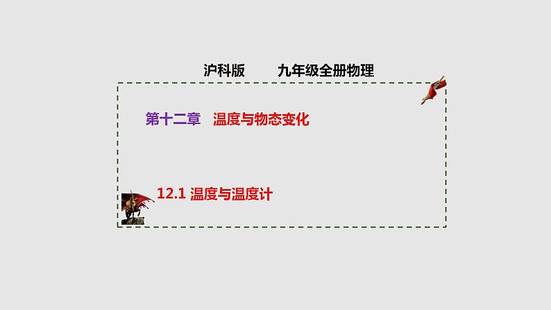 12.1 温度与温度计（课件）-2023-2024学年度九年级物理上学期同步精品课堂（沪科版）第1页