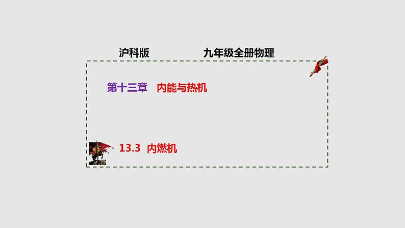 13.3 内燃机（课件）-2023-2024学年度九年级物理上学期同步精品课堂（沪科版）第1页