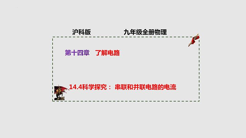 14.4科学探究： 串联和并联电路的电流（课件）-2023-2024学年度九年级物理上学期同步精品课堂（沪科版）01