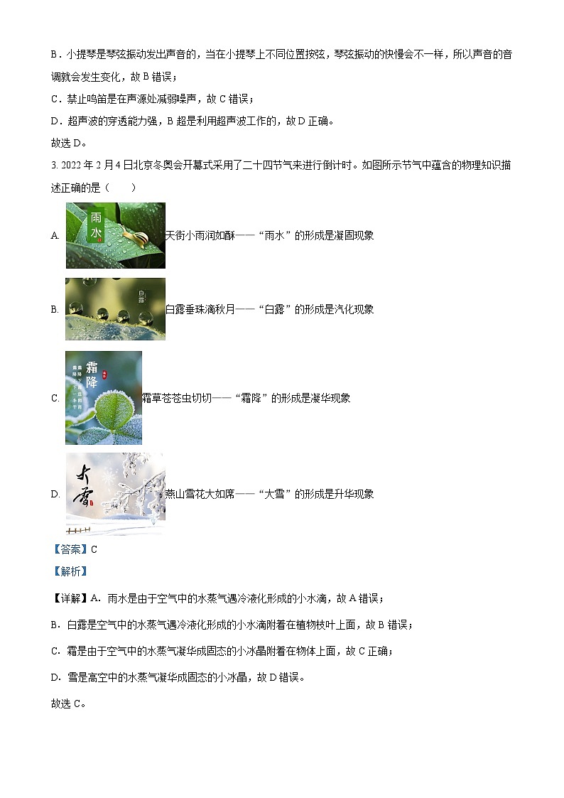 2023年广东省中山市纪中集团中考三模物理试题（解析版）02