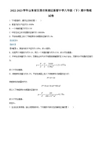 山东省日照市东港区新营中学2022-2023学年八年级下学期期中物理试题（解析版）