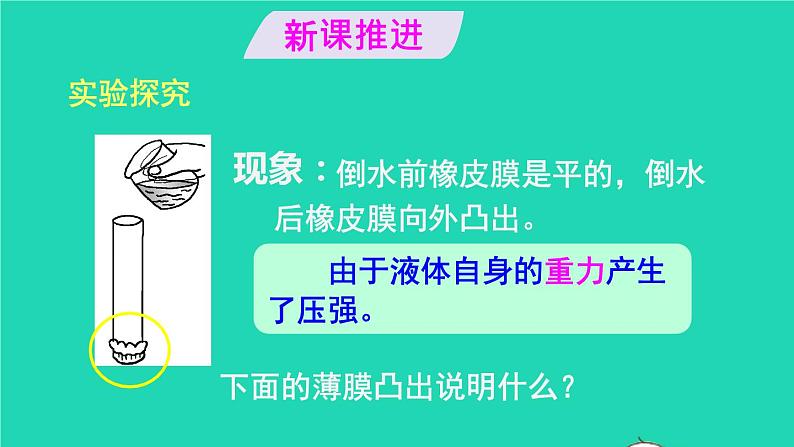 2023八年级物理下册第八章压强第二节科学探究：液体的压强第一课时液体的压强上课课件新版沪科版04