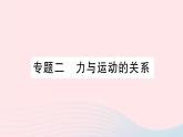 2023八年级物理下册第七章力与运动专题二力与运动的关系作业课件新版沪科版