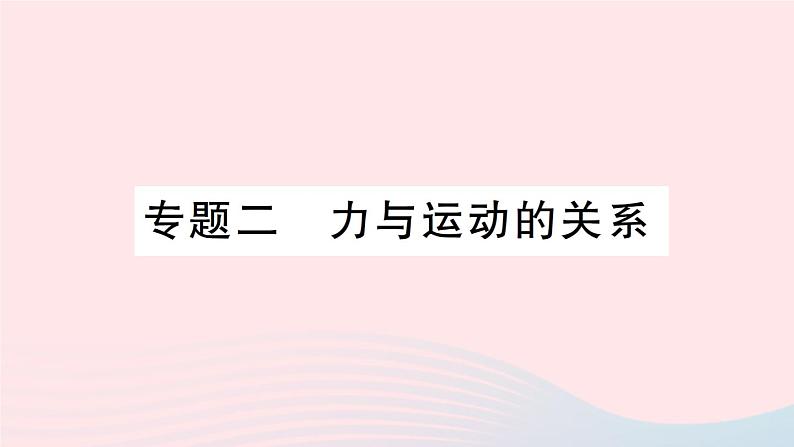 2023八年级物理下册第七章力与运动专题二力与运动的关系作业课件新版沪科版01