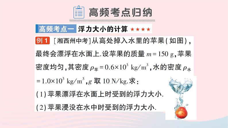 2023八年级物理下册第九章浮力章末复习提升作业课件新版沪科版第6页