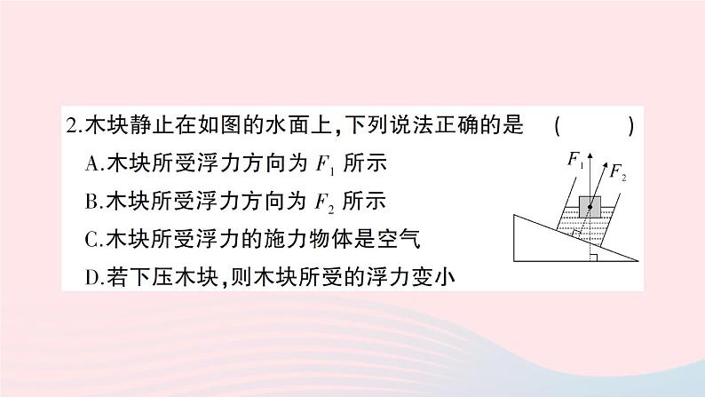 2023八年级物理下册第九章浮力综合训练作业课件新版沪科版03