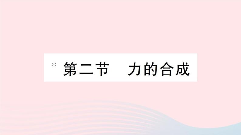 2023八年级物理下册第七章力与运动第二节力的合成作业课件新版沪科版第1页