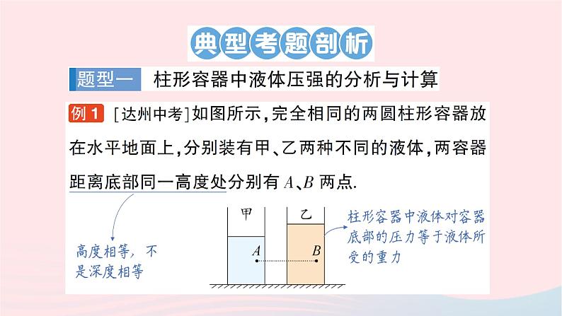 2023八年级物理下册第八章压强专题二液体压强的分析与计算作业课件新版沪科版第2页