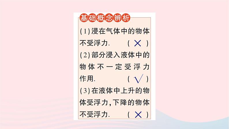 2023八年级物理下册第九章浮力第一节认识浮力作业课件新版沪科版08