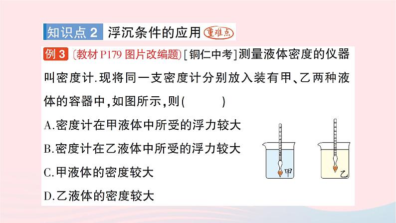 2023八年级物理下册第九章浮力第三节物体的浮与沉专题作业课件新版沪科版第8页