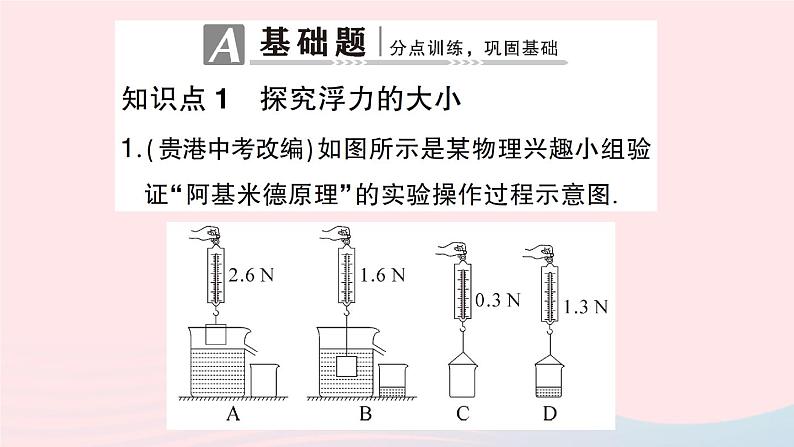 2023八年级物理下册第九章浮力第二节阿基米德原理第二课时阿基米德原理作业课件新版沪科版第2页