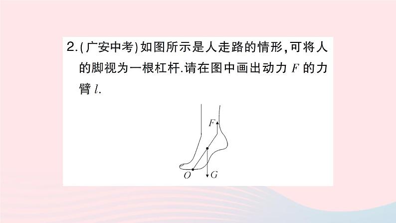 2023八年级物理下册第十章机械与人专题九杠杆作图作业课件新版沪科版第3页