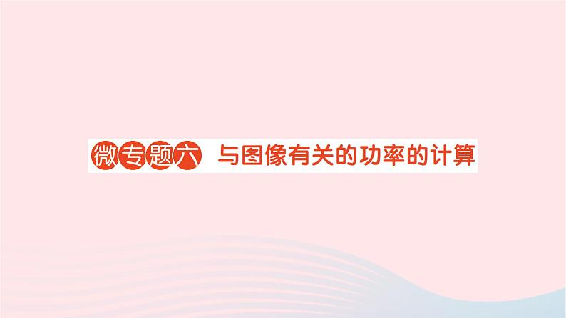 2023八年级物理下册第十章机械与人微专题六与图像有关的功率的计算作业课件新版沪科版01