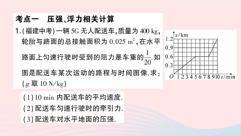 2023八年级物理下册期末复习三计算题作业课件新版沪科版第2页