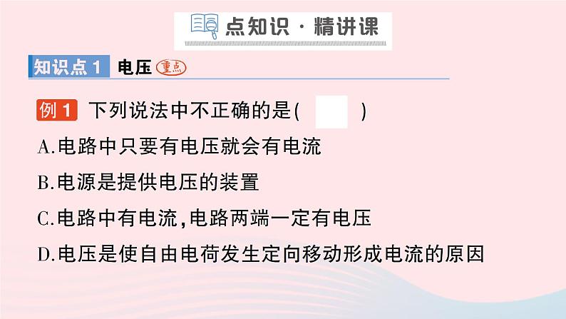 2023九年级物理全册第十一章简单电路第五节电压作业课件新版北师大版03