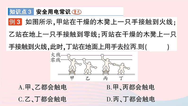 2023九年级物理全册第十三章电功和电功率第六节安全用电作业课件新版北师大版08