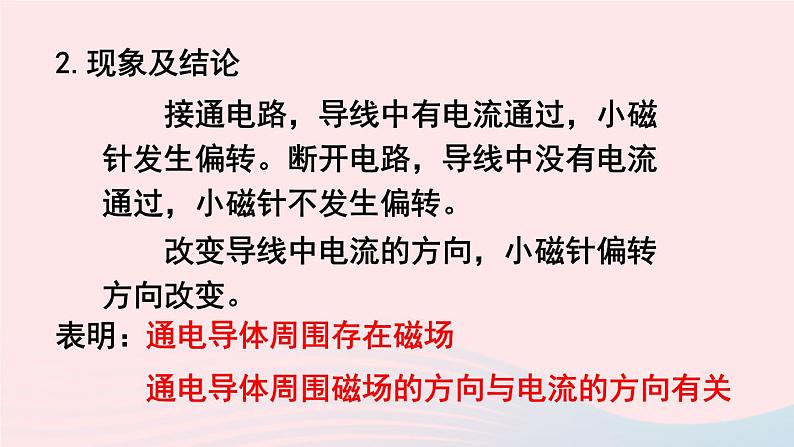 2023九年级物理全册第十七章从指南针到磁浮列车第二节电流的磁场第1课时奥斯特实验通电螺线管的磁场教学课件新版沪科版06