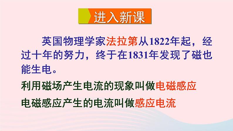 2023九年级物理全册第十八章电能从哪里来第二节科学探究：怎样产生感应电第2课时发电机原理教学课件新版沪科版03