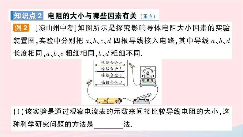 2023九年级物理全册第十五章探究电路第一节电阻和变阻器作业课件新版沪科版第5页