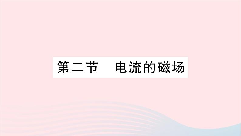 2023九年级物理全册第十七章从指南针到磁浮列车第二节电流的磁场作业课件新版沪科版01