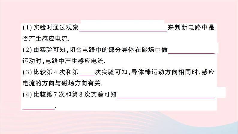 2023九年级物理全册第十八章电能从哪里来第二节科学探究：怎样产生感应电流作业课件新版沪科版03