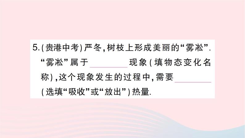 2023九年级物理全册第十二章温度与物态变化第四节升华与凝华作业课件新版沪科版第6页