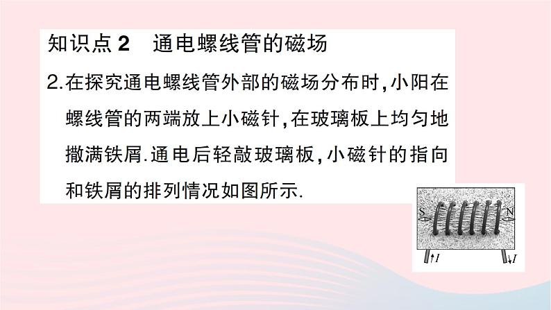 2023九年级物理全册第十七章从指南针到磁浮列车第二节电流的磁场第1课时奥斯特实验通电螺线管的磁场作业课件新版沪科版04