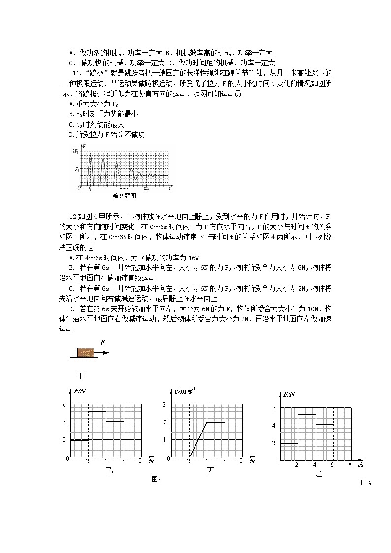 2023八年级物理下册第十二章机械能单元测试题新版教科版02