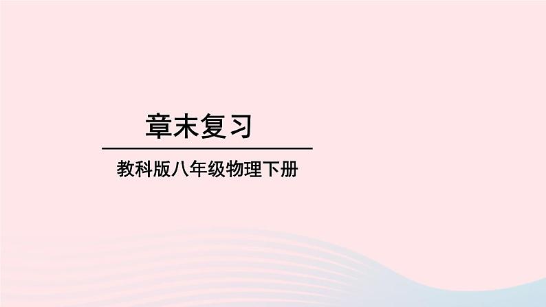 2023八年级物理下册第九章压强章末复习提升上课课件新版教科版01