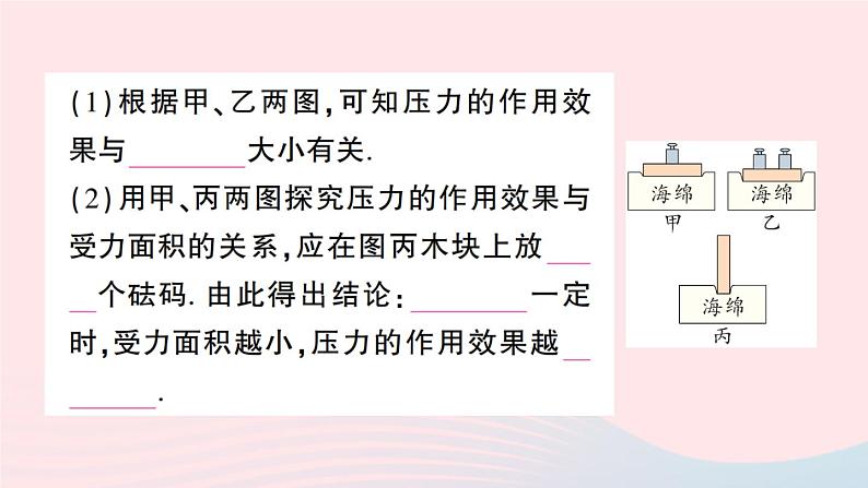 2023八年级物理下册第九章压强第1节压强作业课件新版教科版第8页