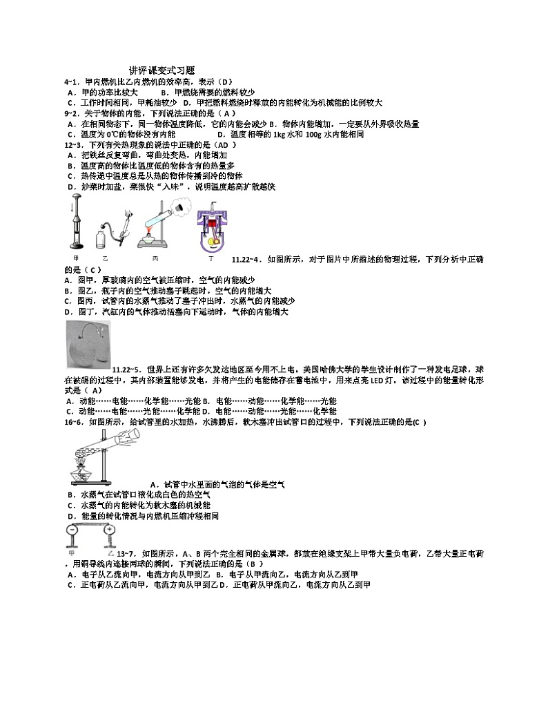 《18.3 讲评课变式》习题-九年级物理全一册【人教版】第1页