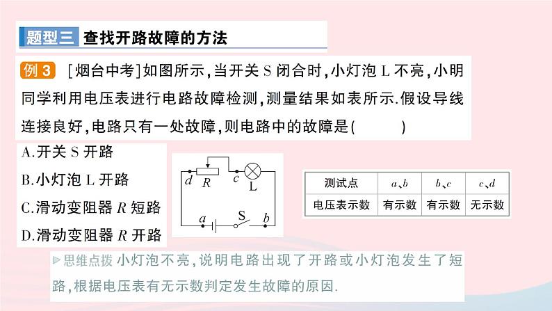 2023九年级物理上册第四章探究电流专题二电路故障分析作业课件新版教科版第7页