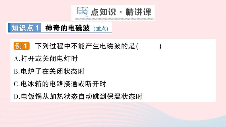 2023九年级物理下册第十章电磁波与信息技术第1节神奇的电磁波第2节电磁波的应用第3节改变世界的信息技术作业课件新版教科版02