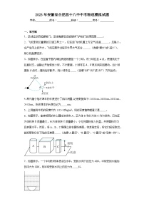 2023年安徽省合肥四十八中中考物理模拟试题（含解析）