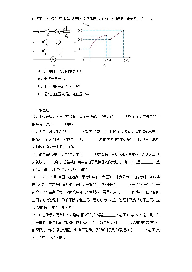 2023年辽宁省锦州市中考物理试题（含解析）03