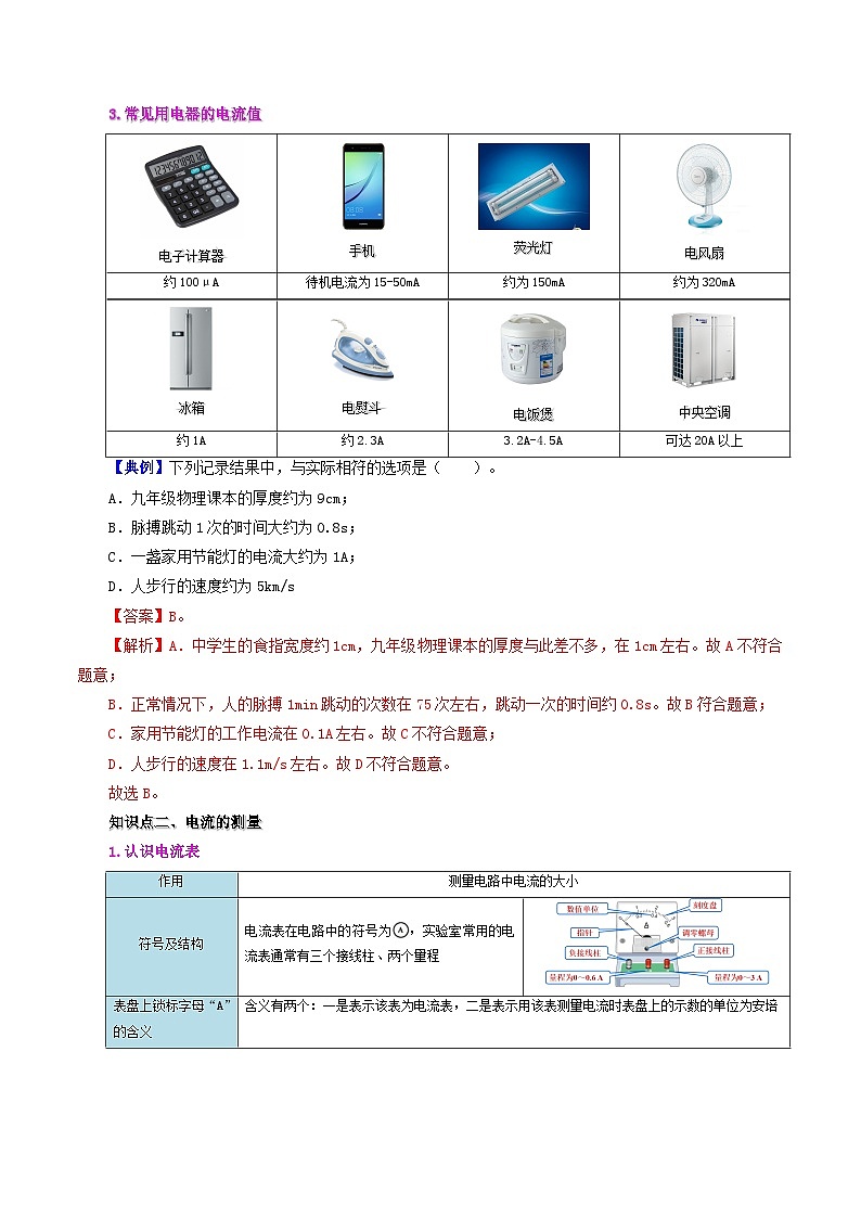 15.4 电流的测量-九年级物理全册同步精品讲义+试卷（人教版）02