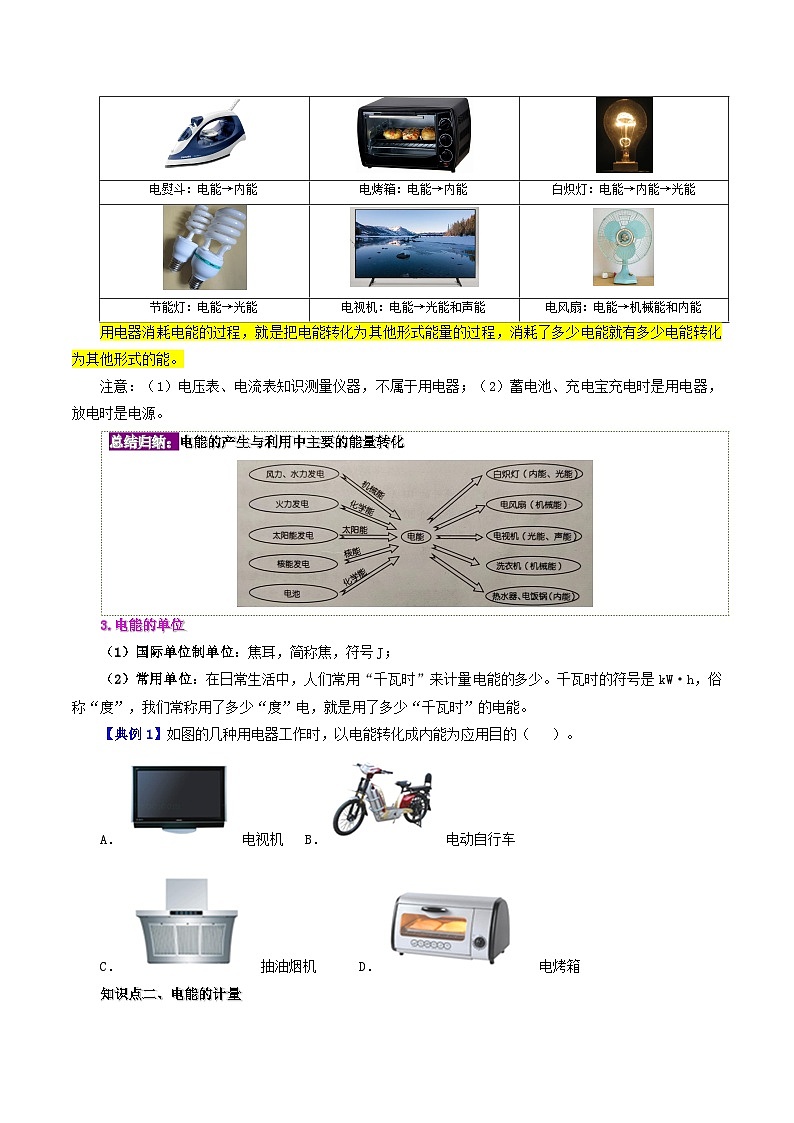 18.1 电能 电功-九年级物理全册同步精品讲义+试卷（人教版）02