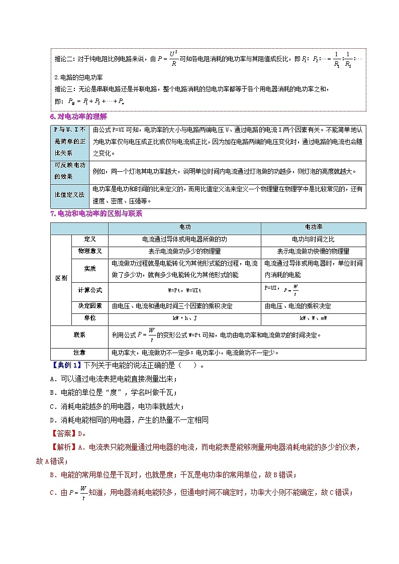 18.2 电功率-九年级物理全册同步精品讲义+试卷（人教版）03