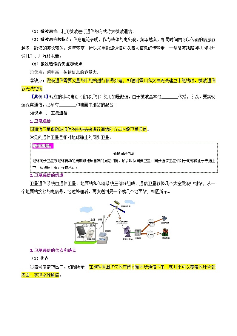 21.4 越来越宽的信息之路-九年级物理全册同步精品讲义+试卷（人教版）02
