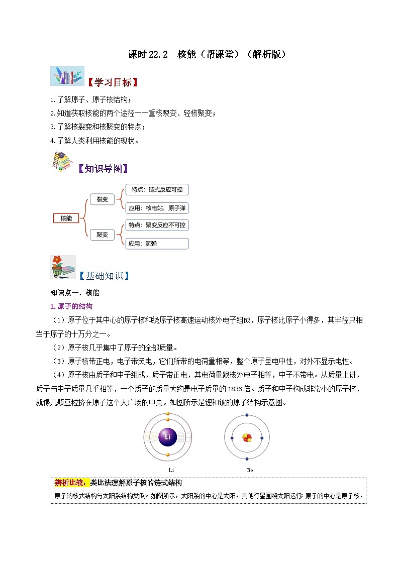 22.2 核能-九年级物理全册同步精品讲义+试卷（人教版）01