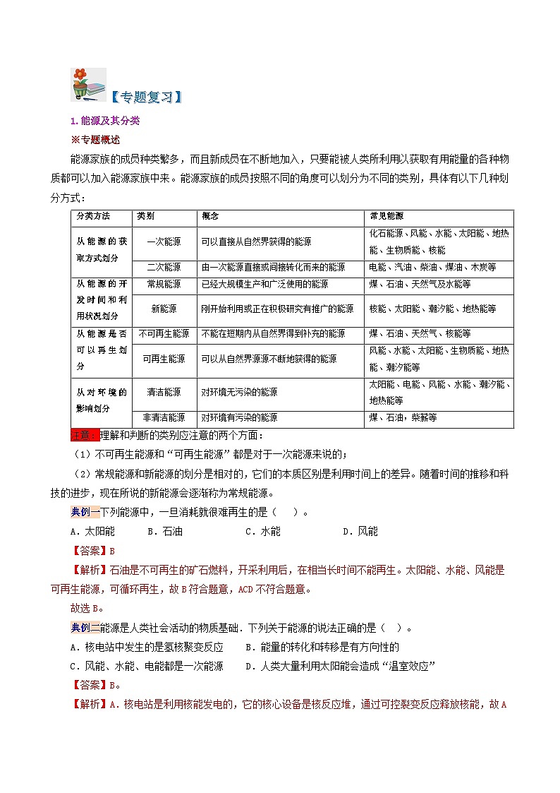 22.5 第二十二章 能源与可持续发展复习总结-九年级物理全册同步精品讲义+试卷（人教版）02