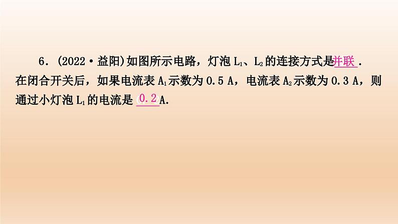 中考物理复习专题训练 电流、电路、电压和电阻课件PPT06